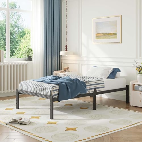 Image of ZIYOO 18 Inch Twin XL Size Metal Platform Bed Frame,Mattress Anti-Slip Design