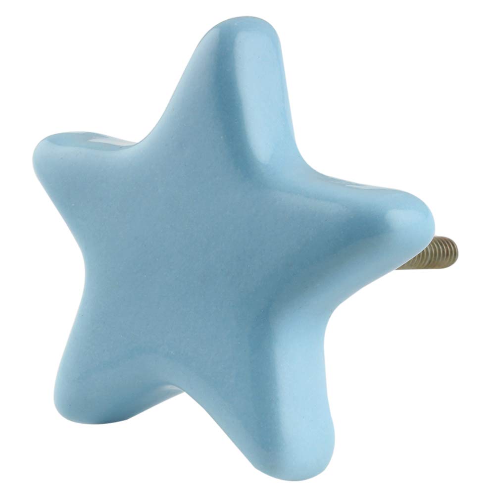 IndianShelf 4 Packs Turquoise Star Ceramic Luxury Drawer Knobs for Kitchen Cabinet Hardware Door Pulls Decorative Dresser Cupboard (B088P738NF) Amazon Price History, Amazon Price Tracker