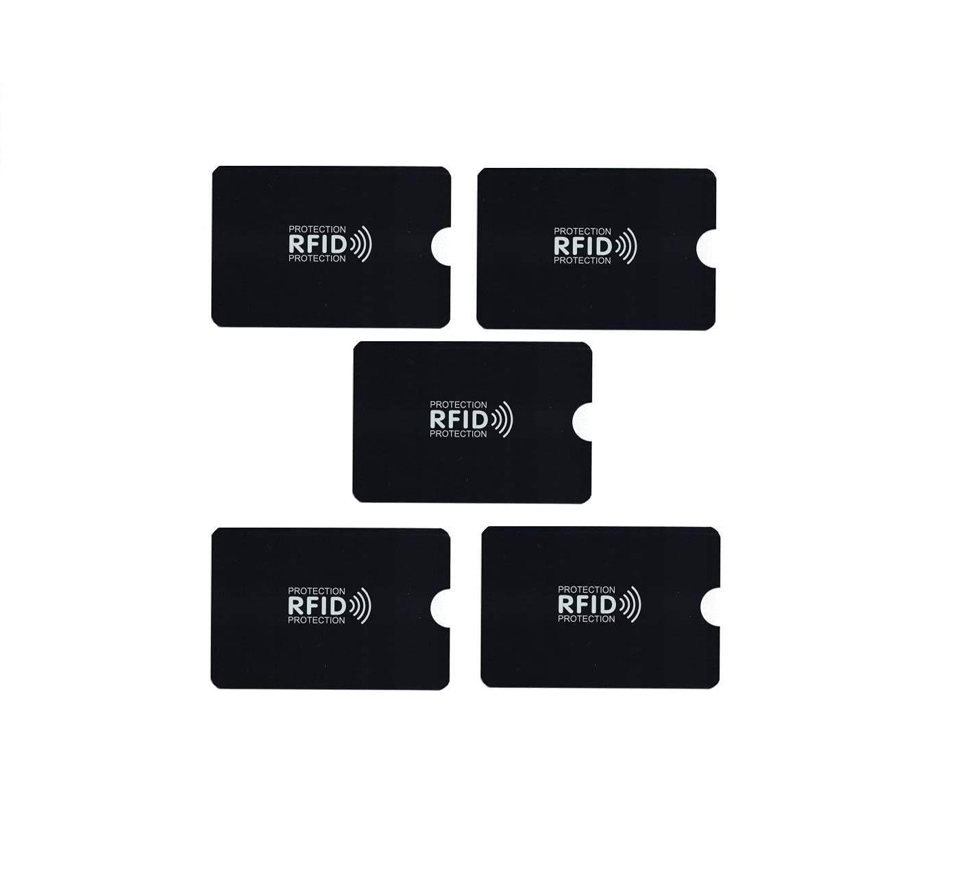 RFID Debit and Credit Card Covers, Black Aluminium Foil Men RFID Card Sleeves, Unisex RFID Card Protector Sleeves -Pack of 5-image-20