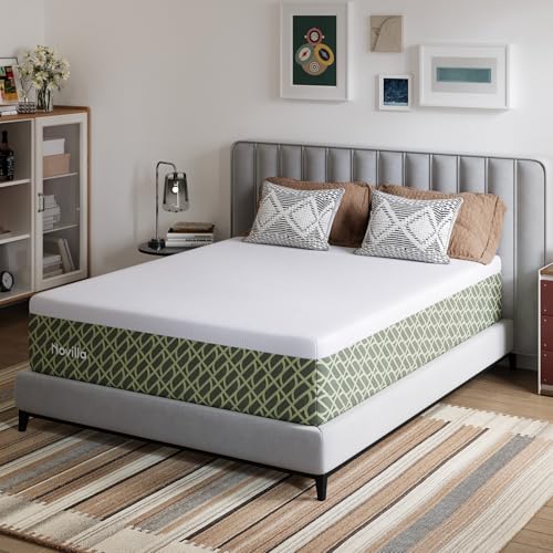 Image of Novilla 12 Inch King Size Gel Memory Foam Mattress for Ergonomic Comfort