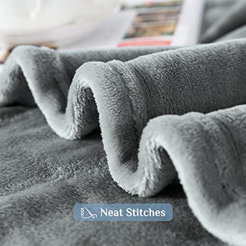 Onme Fleece Blanket, Full/Queen Size Blanket - Soft Lightweight Microfiber Cool Blanket For Sofa, Couch, Bed, Camping, Travel, 90"X90" Gray #TOP4