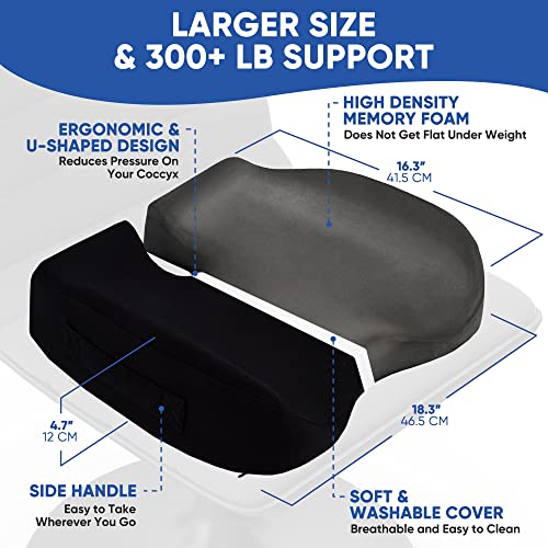 Everrest Seat Cushion And Lumbar Support Pillow For Office Chair - Memory Foam Cushion For Back Pain And Posture #TOP2