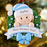 💌Premier Noël bébé : Cette boule personnalisable représente un cadeau unique et chaleureux, transmettant la joie de Noël. Elle convient parfaitement à offrir à votre propre bébé, à votre famille ou à vos amis, et deviendra l'un des cadeaux les plus uniques et réconfortants que vous puissiez trouver