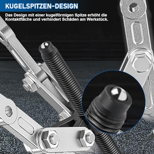 12” Lagerabzieher 50-300mm, 2-/3-armig Außen-/Innen Abzieher Satz, Kugellager Abzieher Einstellbare, Parallelabzieher Zahnräder Zahnradlager Abzieher für Rotoren Radlager KFZ Auto, CRV-Stahl