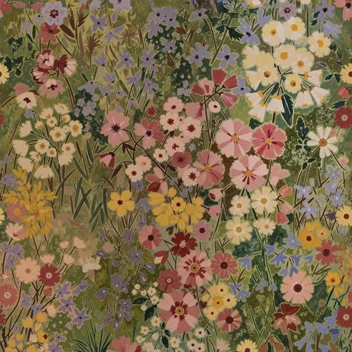 Vintique Floral Wallpaper Peel and Stick Boho Wall Paper Removable