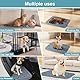 Aomig Waschbare Welpen-Trainingspads 2Pcs Haustier-Urinunterlage Welpenunterlagen Wiederverwendbare Hundetrainingspads Puppy Pads Hunde Katzen Welpen Altere Inkontinente Hunde(Grau Footprints,40*60cm)