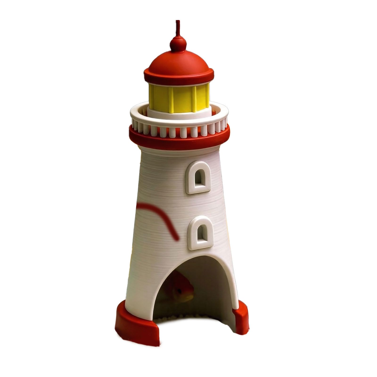 Aquarium-HöHle Nachtleuchtende AquariumhöHle 3D Druck Betta Fisch Versteck Iglu Design Aquarium-Landschaftsdekorationen-All