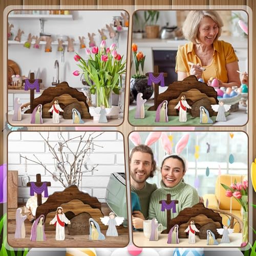 Jésus Décoration de Pâques en Bois Artisanale de Qualité