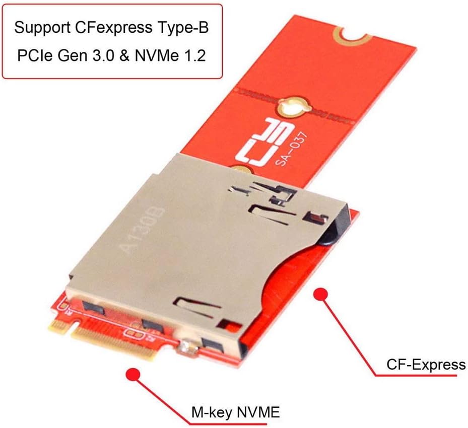 CY NVMe NGFF M.2 M-Key Mainboard to CF Express Extension Adapter M2 M-Key for CFE Type-B Support R5 Z6 Z7 Memory Card