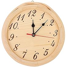 Meiyya Sauna Room Accessories, Sauna Wood Sauna Room Supplies Sauna Clock Steam Sauna Wood Sauna for Home Traditional Sauna with Clock for Living Room