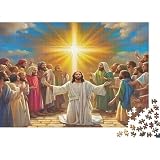 Inspirierender Glaube 1000 Teile Papierpuzzle für Erwachsene, Gedächtnistraining Bildung, Gebetsgemeinschaft Puzzle für Wanddeko und Soziale Geschenke, Religiöses Motiv 38x26cm/1000pcs