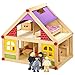 Price comparison product image Wooden Doll House With Furniture & Figures
