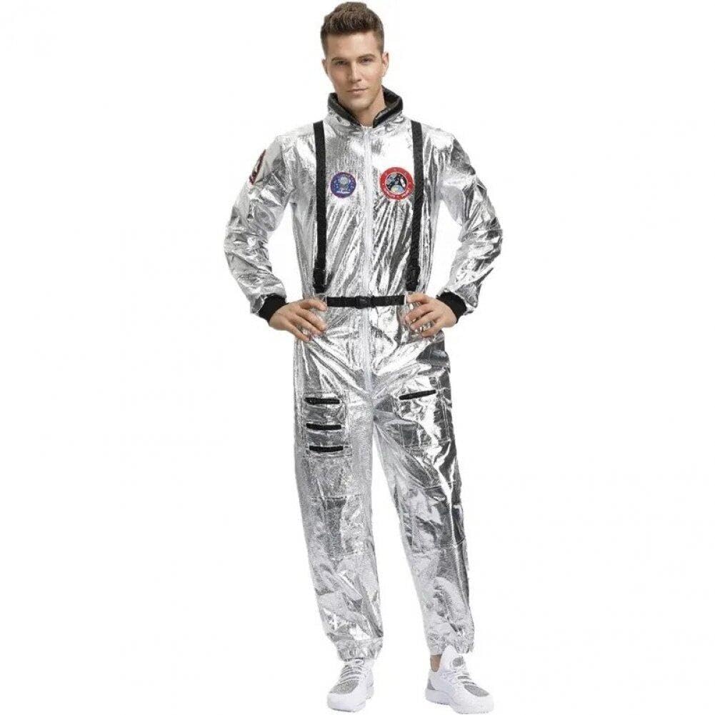 Casiler Men's Silver Astronaut Costume Adult S Astronaut Costume Astronaut Costume Spaceman Costume Adult Space Suit