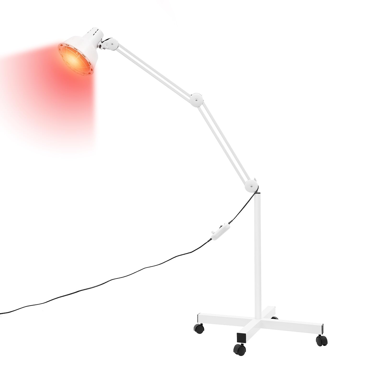 MINRS Lampe infrarouge 275 W - Lumière rouge - Température réglable - Lampe thérapie avec minuteur - Lumière infrarouge pour soulager la douleur dans les parties du corps et cicatrisation des plaies