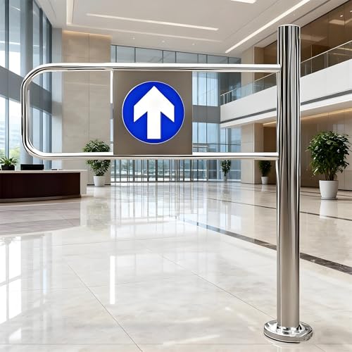 Puerta batiente automática de Metal, Puerta unidireccional de Alta Resistencia para almacenes y centros comerciales, Barrera de Seguridad Industrial, Puerta de Control de Acceso du