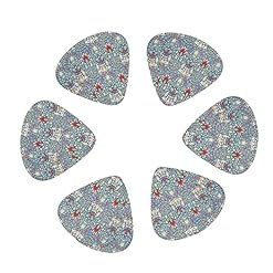 Lot de 12 médiators de guitare rétro avec motif floral et feuille pour guitare électrique, basse, acoustique, cadeau pour les amateurs de guitare acoustique, avec boîte - Les Beatles, Paul McCartney, John Lennon, RIngo Starr, George Harrison Lot de 12 médiators de guitare rétro avec motif floral et feuille pour guitare électrique, basse, acoustique, cadeau pour les amateurs de guitare acoustique, avec boîte – Image 2