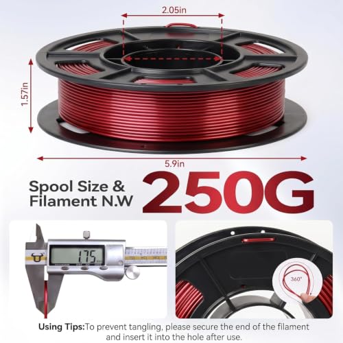 Image of Silk PLA 3D Printer Filament 1.75mm Filajoy3D 3D Printing Filament 250g Dimensional Accuracy + /- 0.03mm for Most FDM 3D Printers