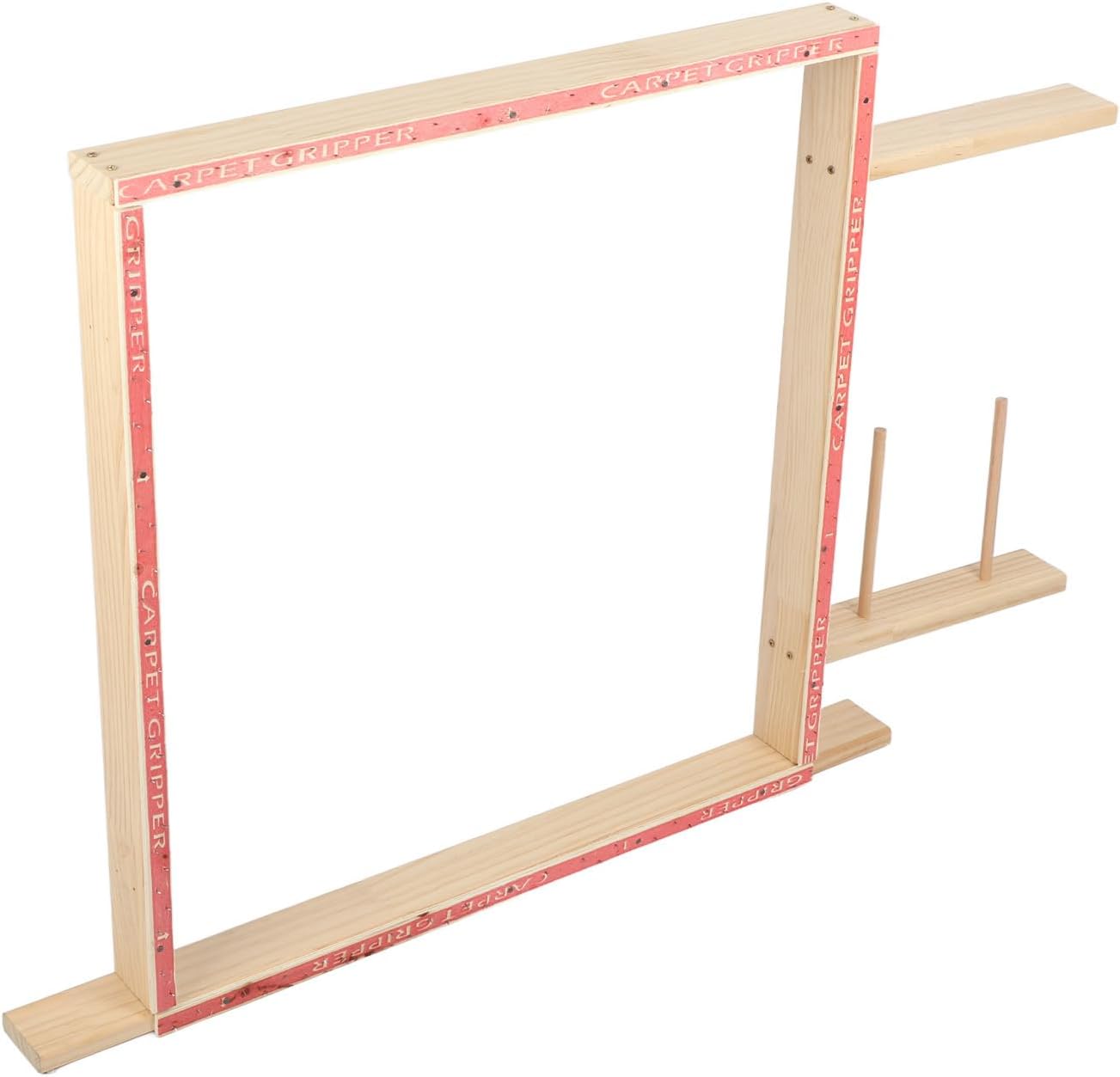 Tufting Frame Wooden Carpet Weaving Tool Stand Table 70x70cm – Sturdy Height Frame for Rug Tufting, DIY Yarn Art & Punch Needle Craft, Compatible with Most Tufting Guns