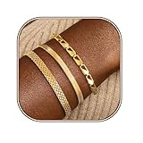 FUNElA 3 Stück Armband Damen Gold Silber Armreif 18k Vergoldet Edelstahl Armbander Set Goldene Wasserfest Stapelbare Verstellbare Armkette CZ Zirconia Knoten Armreifen Tennisarmband Chmuck für Frauen