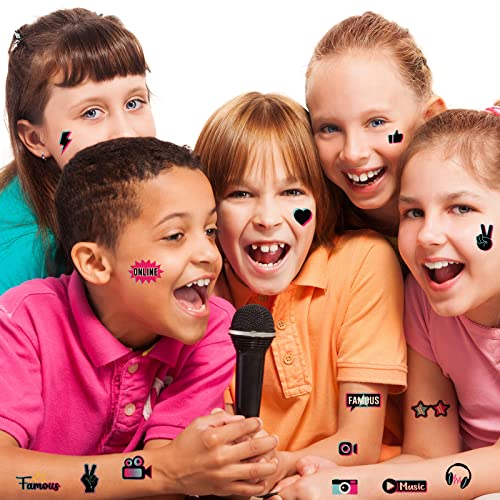 288 Pieces Music Temporary Tattoos For Kids Music Temporary Tattoos Stickers Mixed Style Hand Wrist Fake Tattoos Disco Music Tattoo Stickers For Children Music Theme Party Supplies #TOP5