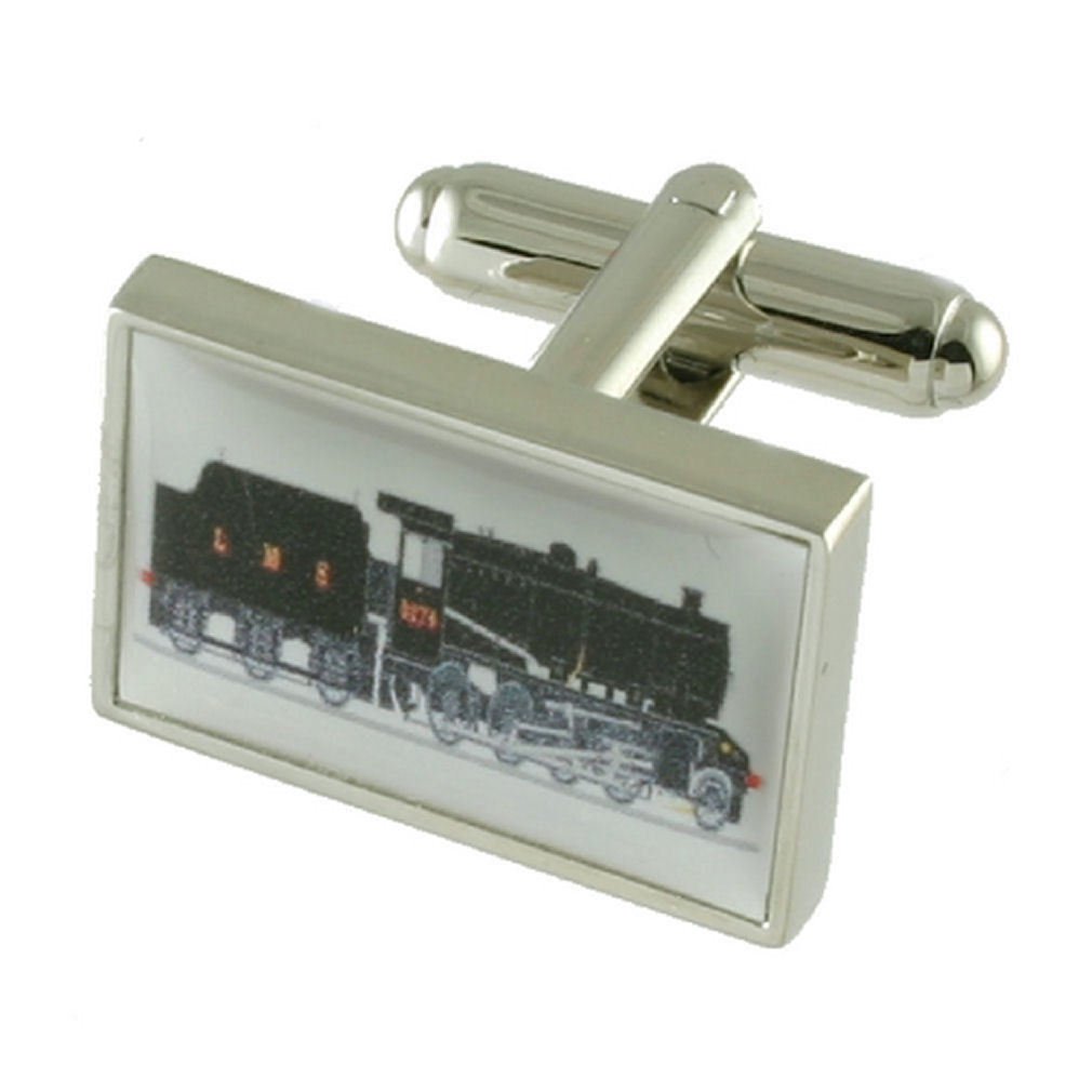 Tren de vapor Cuff Links Gemelos Seleccione bolsa de regalo