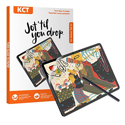 [2 PACK]Paperfeel Screen Protector 11 inch for Samsung Galaxy Tab S7 Screen Protector, KCT Paperfeel Tab S7 Matte Screen Protector Easy Installation Anti Glare Compatible with S Pen