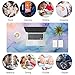 QIYI Large Mouse Pad, PU Leather Desk Mat for Desktop, Waterproof Gaming Desk Pad, Marble Painting Full Desk Accessories Keyboard Mousepad, Home & Office Décor 31.5