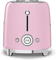 Vista 8 de Smeg Retro Drip Coffee Machine and 2-Slice Toaster Bundle (Pink)