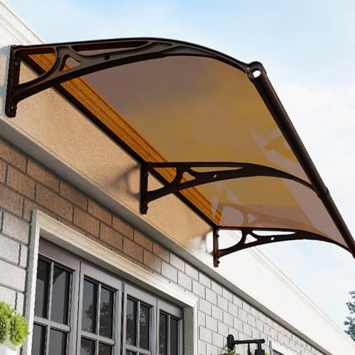 Toldo para ventana y balcón con cubierta de policarbonato resistente a impactos 2
