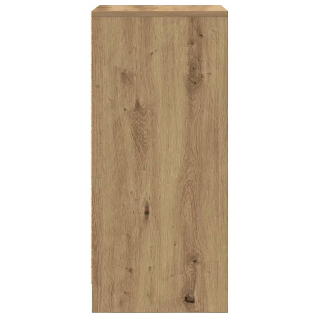 Schuhschrank Artisan-Eiche 29,5x34x76 cm Holzwerkstoff | Viel Stauraum, Türen verbergen Schuhe, Feuchtes Tuch reinigt, Wandhalterung inklusive