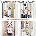 Doorway Swing for Kids & Door Pull Up Bar for Adults, Indoor Kid Swing with 4 Accessories, Multi-Function Doorway Gym, Fits Door Frame 24.41-30.51'' W x 3.94-6.69'' Thickness (Orange)