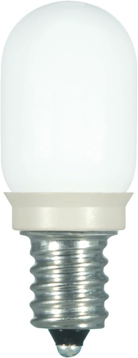 Satco S9176 LED T6 Frost 2700K Candelabra Base Light Bulb, 0.8W