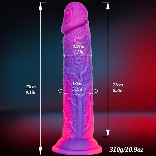 Miniatura 44 de Consolador anal realista de silicona líquida suave con fuerte ventosa para principiantes, consolador de punto G de 8 pulgadas para mujeres