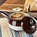 TOPZEA 4 Pack French Onion Soup Bowls, 20 Ounce Ceramic Individual Soup Crocks with Handle & Lid, Mini Casserole Bowl for Soup, Chili, Beef Stew, Pot Pie, Microwave Broil Dishwasher Oven Safe
