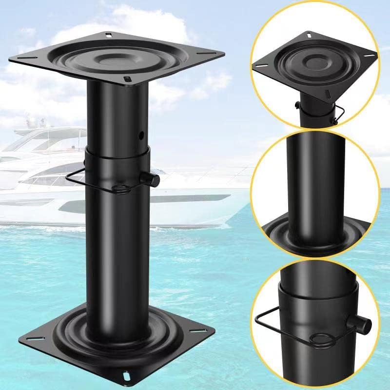 Miniatura 4 de Pedestal ajustable para asiento de barco, altura ajustable de 11  a 17  pulgadas, pedestal ajustable para asiento de barco