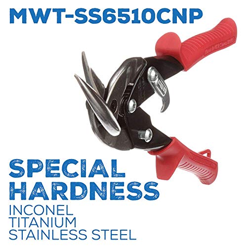 Midwest Aviation Snip - Left And Right Cut Offset Stainless Steel Cutting Shears With Forged Blade & Kush'n-Power Comfort Grips - Mwt-Ss6510C #TOP5