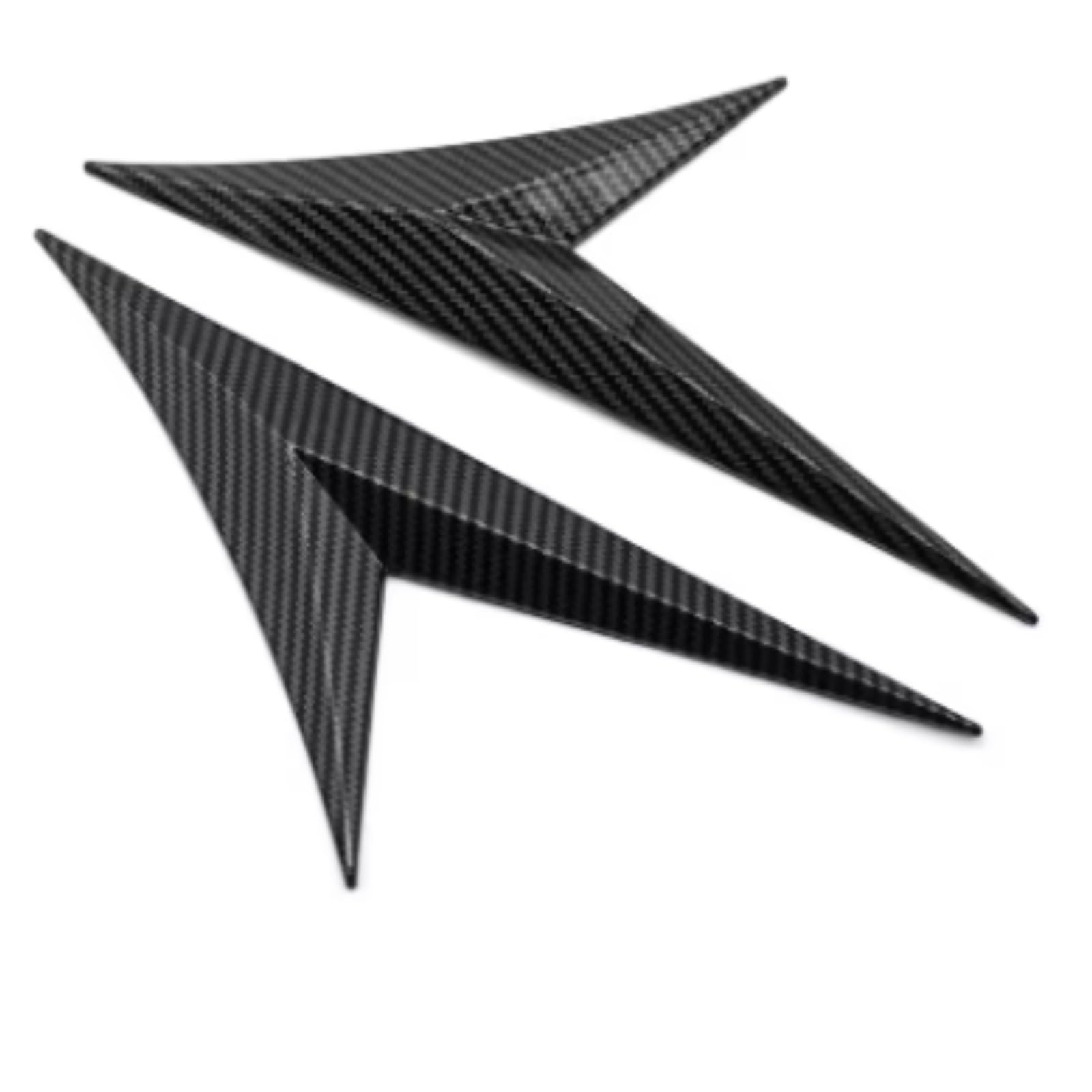 Side Vent Decor Sticker 2pcs Car Side Vent Fender Sticker Universal V Shape Body Decoration Wing Car Fender Side Vents(Carbon Look)