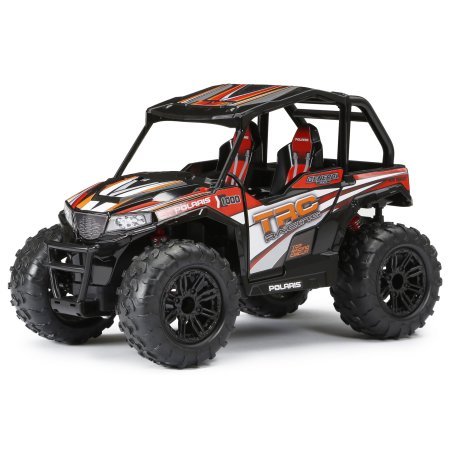 Take This Stylish But TOUGH New Bright 1:14 Radio Control Polaris ATV - RED For A Fast Spin Features Aggressive Polaris Styling Details