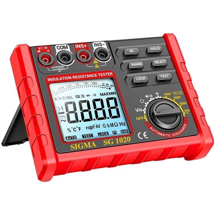 SIGMA Digital Insulation Resistance Tester SG 1020, 500V / 1000V DC Upto 2GOhm LCD Display-image-10
