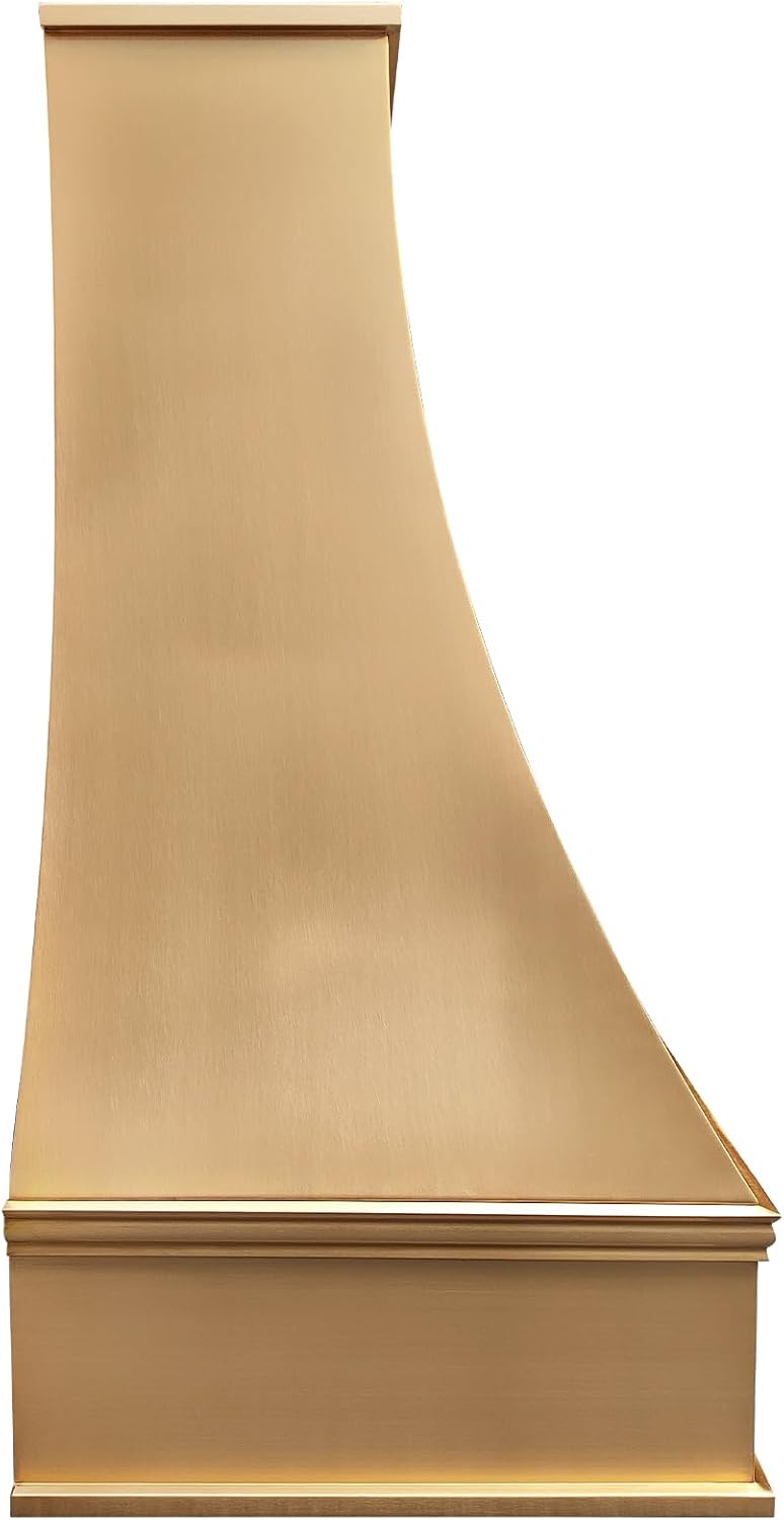 CT Copper Tailor Brass Range Hood Island Mount 48'' W,48'' H,BSRH7C2