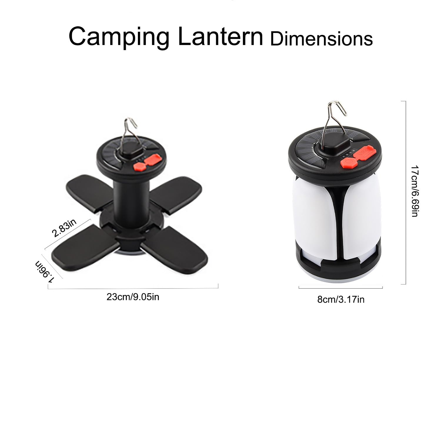 HZSANUE Camping Lantern, with 6 Light Modes, LED Emergency Lights,LED Tent Light - Image 2