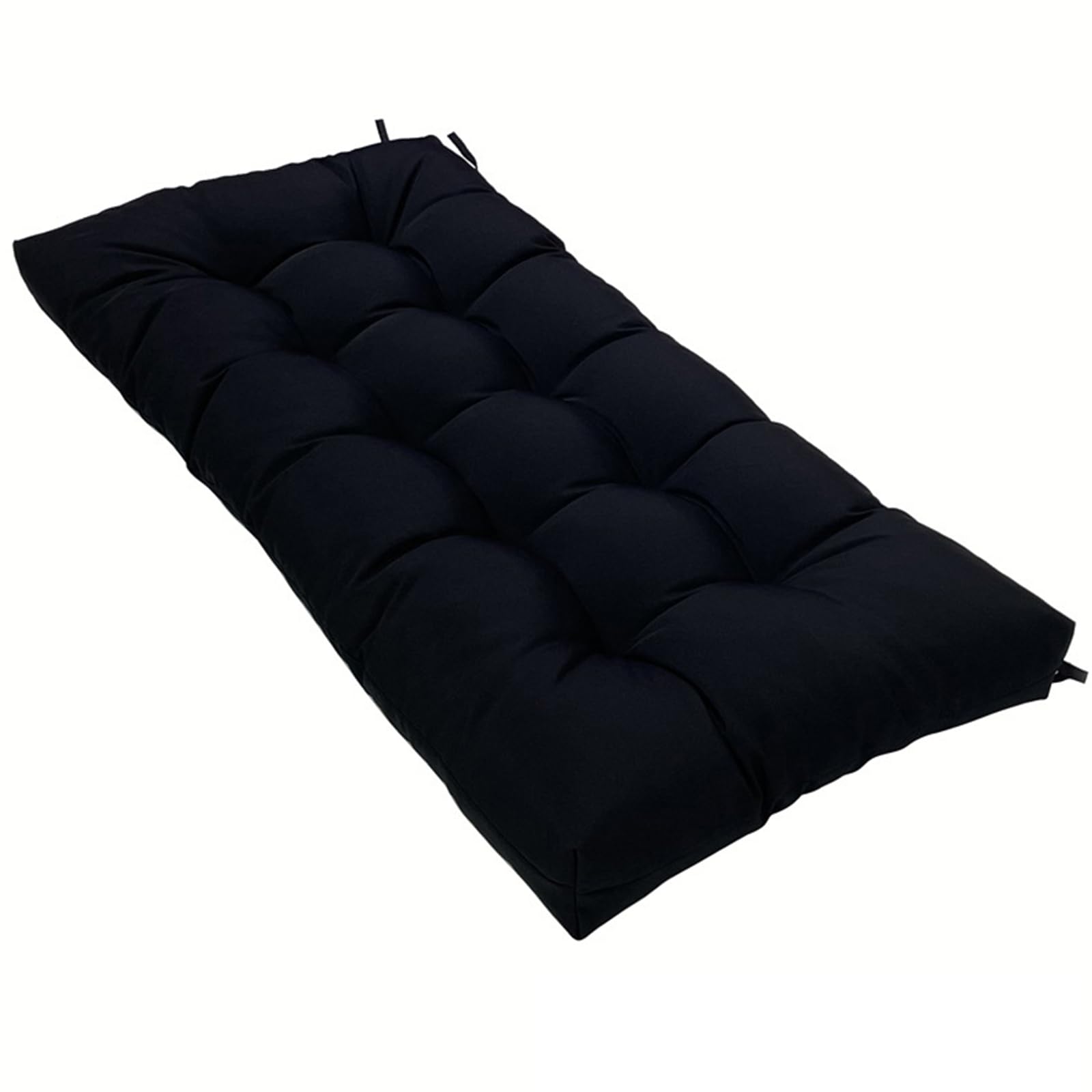 ENWIND Water Proof Loveseat Cushion, Non-Slip Bottom for Indoor/Outdoor Furniture, Tufted Bench Cushions for Bench/Window/Piano/Porch/Swing,Black,130 * 50