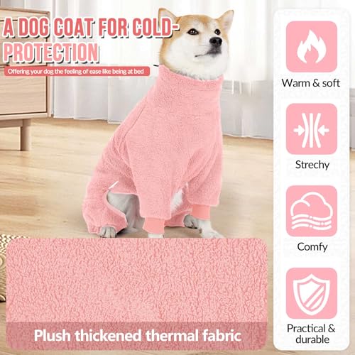 SlowTon Dog Pajamas - Fuzzy Pullover Soft Fleece Full Body Dog Winter Coat - image 3