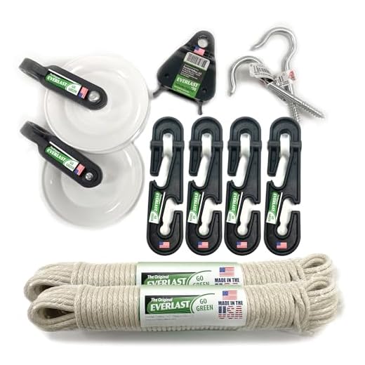 Best buy for umbrella clothesline Everlast Clothesline Kit with Pulleys