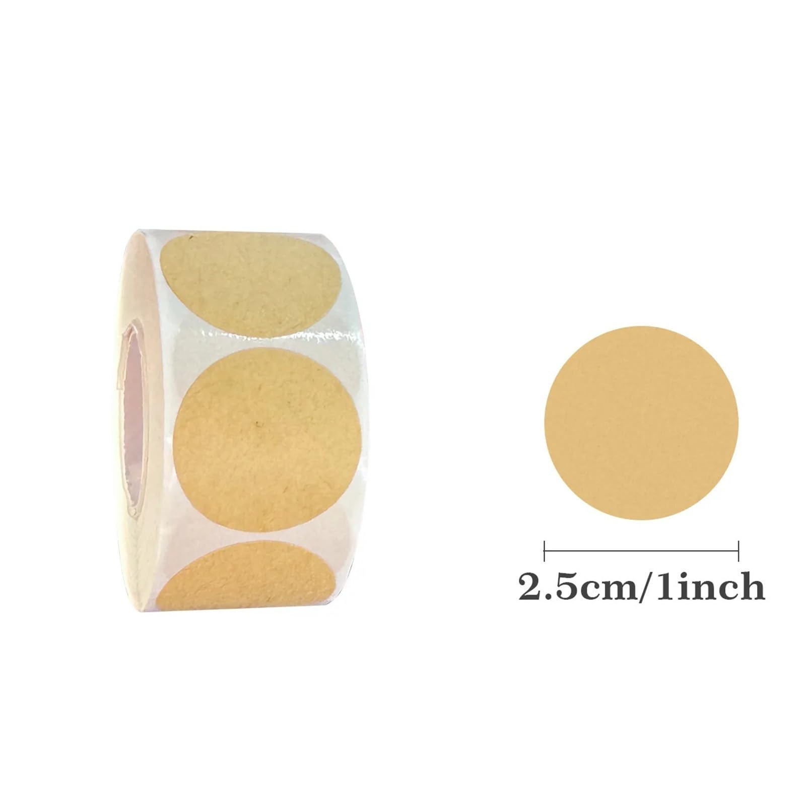 Adesivi for goffratura 3 rotoli * 500 pezzi di carta Kraft vuota in grado di scrivere il nome adesivi regalo di chiusura autoadesiva etichette rotonde for imballaggio for la casa(2.5cm)