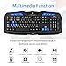 F1 Wireless Keyboard Mouse Combo, 2.4GHz Full Size Waterproof Keyboard and Optical Wireless Gaming Mouse Set Compatible with PC, Laptop, Notebook, Desktop, Computer (Blue)