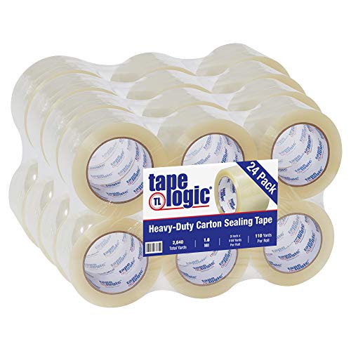 Image of Aviditi Tape Logic 3 Inch x 110 Yard 1.6 Mil Clear, Heavy Duty Acrylic Packing Tape, 24 Pack, Perfect for Packing, Shipping, Moving, Home and Office