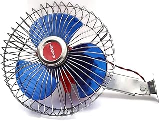 SPElectron 6 inches 12 Volt DC Oscillating automotive CAR Fan, Multicolored Price In India