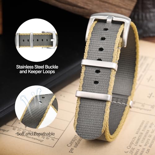 Image of watchdives Nylon Watch Band 20mm 22mm Multicolor Replacement Watch Straps for Men Women