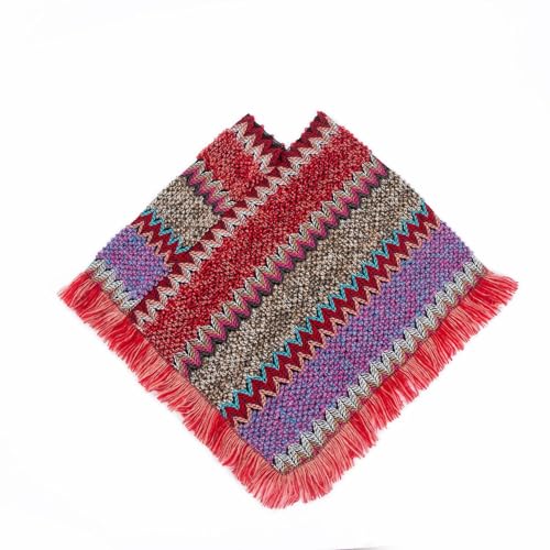 Image of Women's V Neck Poncho Soft Cape Fashion Off The Shoulder Knit Sweater Spring Loose Convertible Knitwear